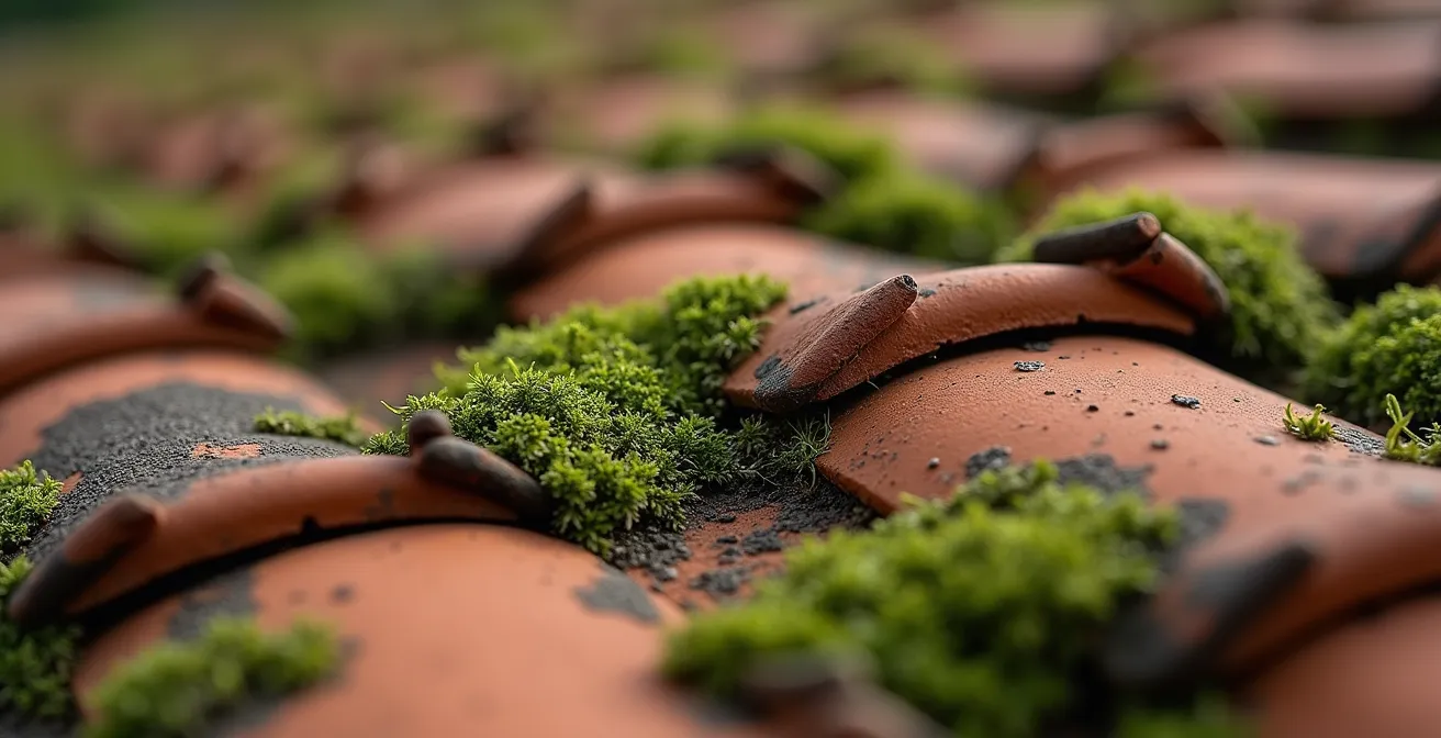 Inspection minutieuse des tuiles et gouttières d'une toiture